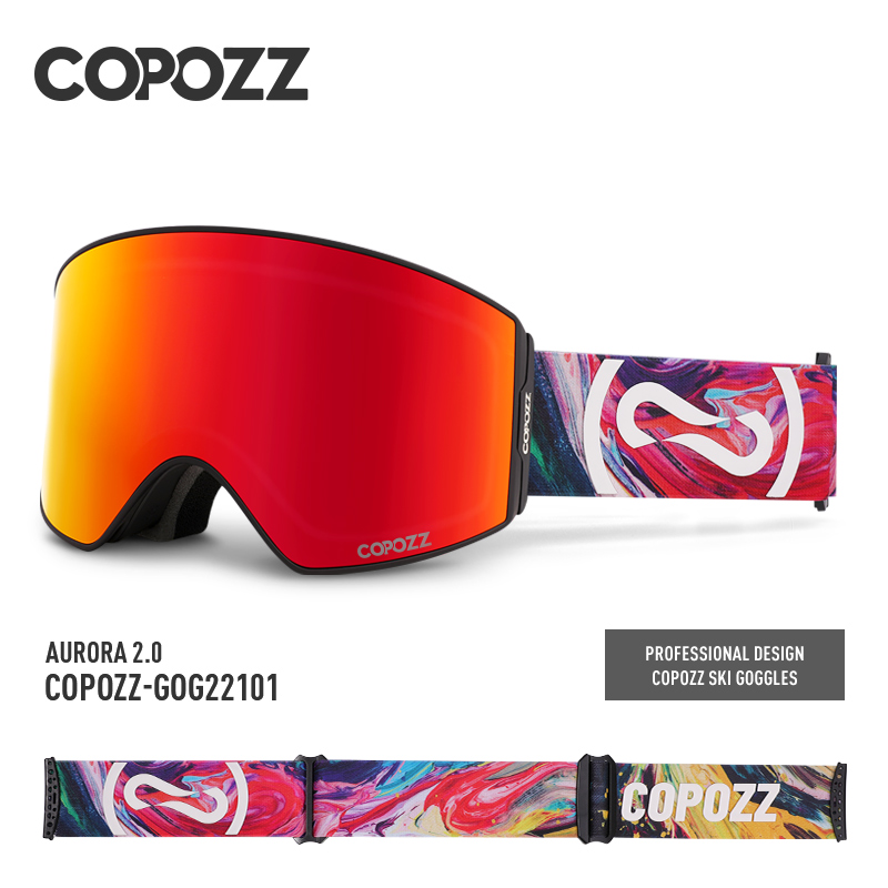 COPOZZ แม่เหล็กแว่นตาสกี UV400 - Ski Goggles Magnetic Quick Change Lens บทวิจารณ์และราคา