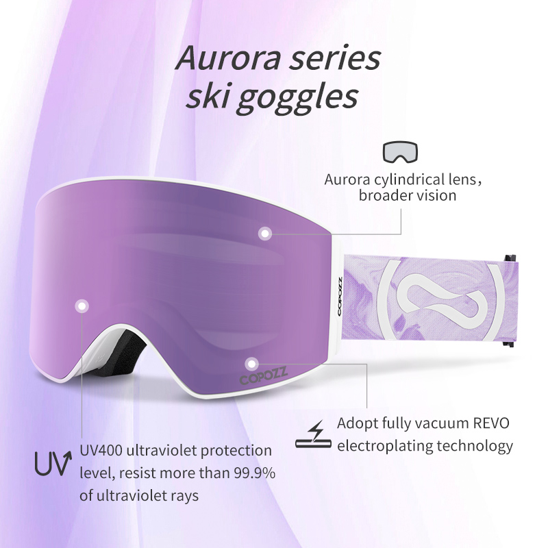 COPOZZ แม่เหล็กแว่นตาสกี UV400 - Ski Goggles Magnetic Quick Change Lens บทวิจารณ์และราคา
