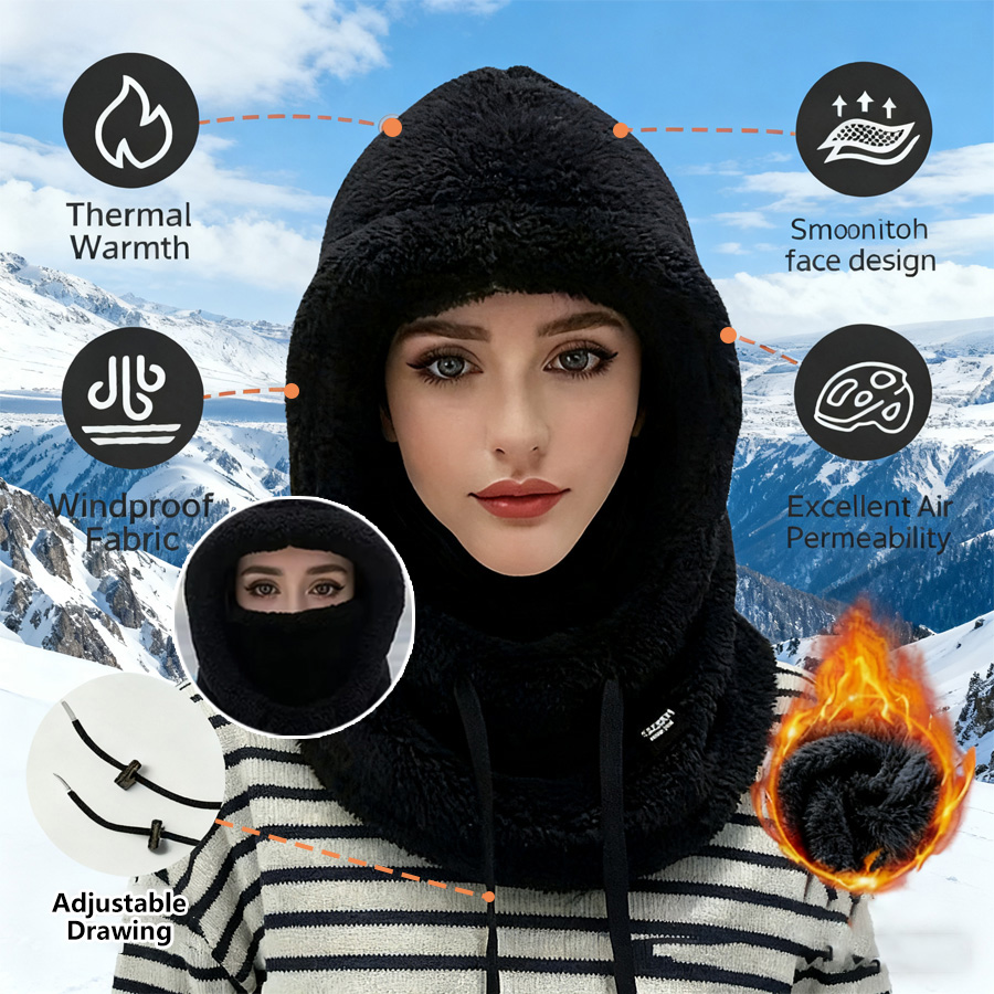 หมวกคลุมหน้าสำหรับฤดูหนาว ใช้ไ - Balaclava Ski Mask Windproof Fleece บทวิจารณ์และราคา