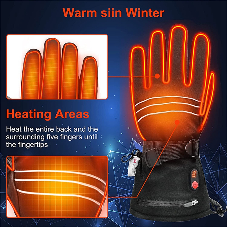 ถุงมือกันหนาวแบบมีระบบทำความร้ - Heated Ski Gloves Battery Waterproof บทวิจารณ์และราคา