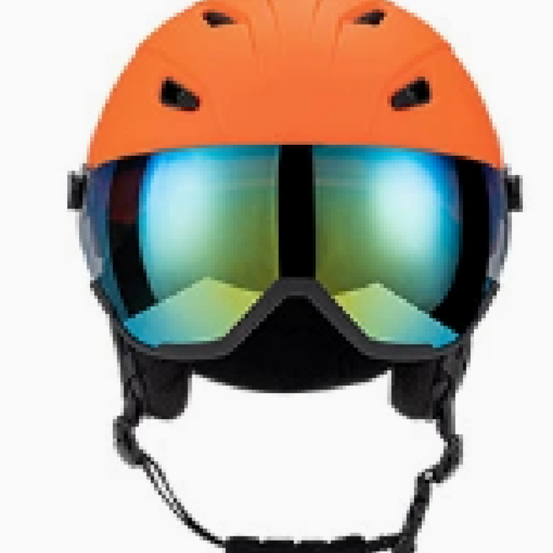 หมวกกันน็อคสกีแบบครบชุดสำหรับผ - Ski Helmet With Integrated Visor บทวิจารณ์และราคา