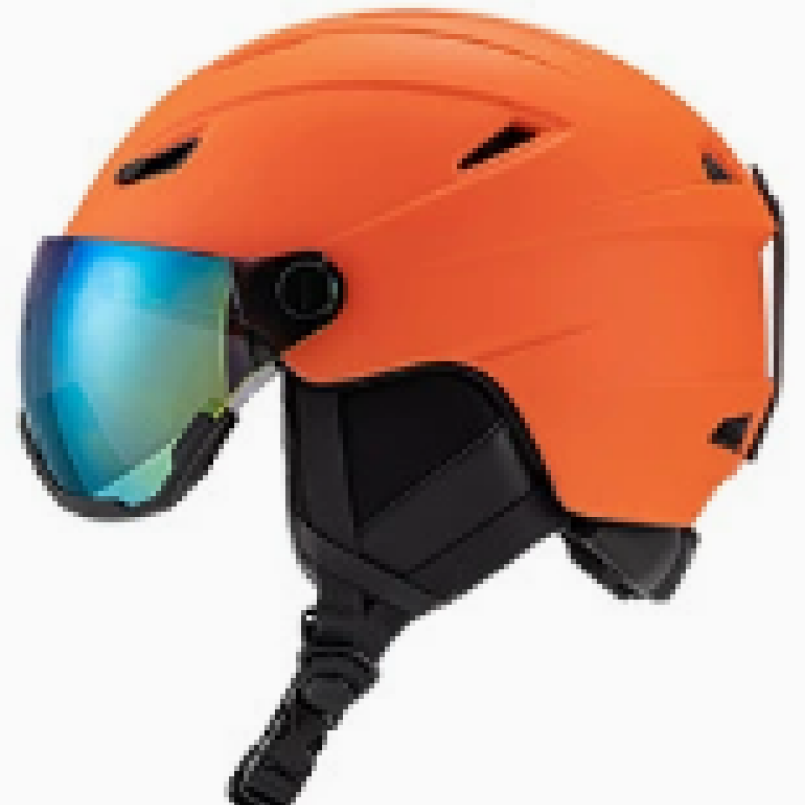 หมวกกันน็อคสกีแบบครบชุดสำหรับผ - Ski Helmet With Integrated Visor บทวิจารณ์และราคา