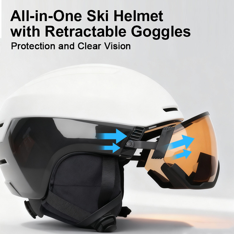 หมวกสกีแบบขายส่ง โครงสร้างสองช - Ski Helmet With Integrated Visor บทวิจารณ์และราคา