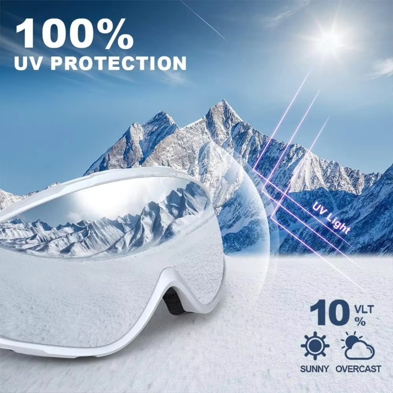 แว่นกันแดดสำหรับเล่นสกี/สโนว์บ - Snowboard Goggles Otg Over Glasses บทวิจารณ์และราคา