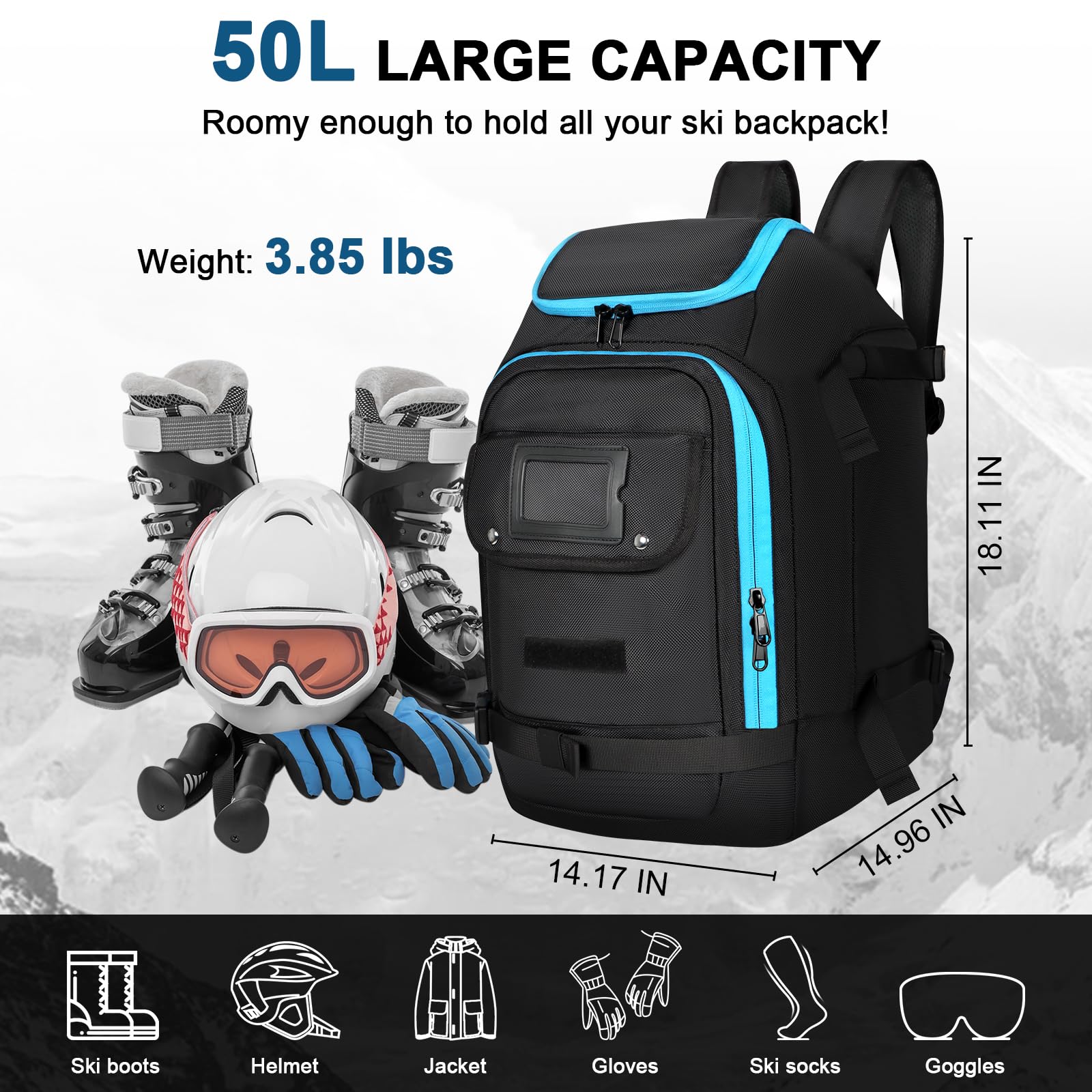 กระเป๋าเป้สะพายหลังสำหรับเดินท - Ski Boot Bag Backpack Travel บทวิจารณ์และราคา