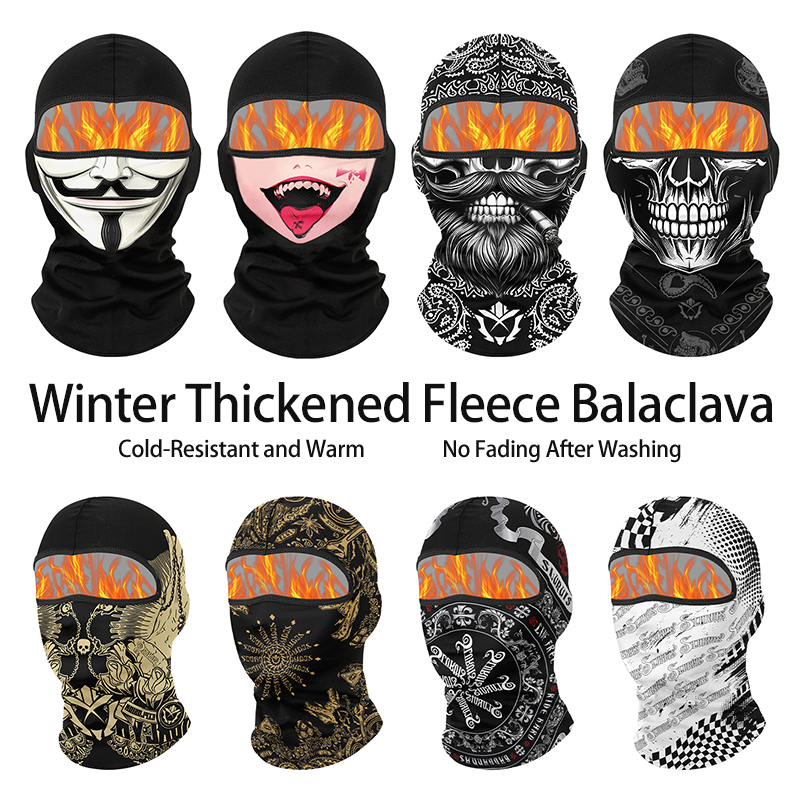 ผ้าคลุมศีรษะสำหรับขี่มอเตอร์ไซ - Balaclava Ski Mask Windproof Fleece บทวิจารณ์และราคา