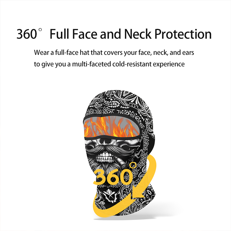 ผ้าคลุมศีรษะสำหรับขี่มอเตอร์ไซ - Balaclava Ski Mask Windproof Fleece บทวิจารณ์และราคา