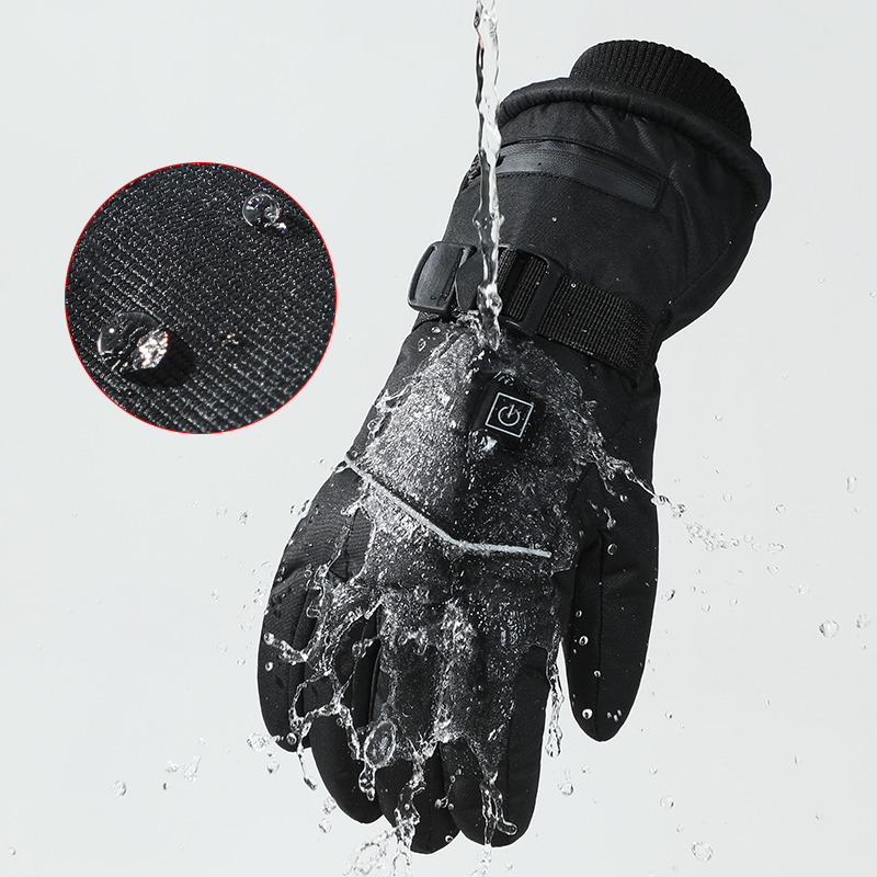 ถุงมือสกีไฟฟ้าแบบชาร์จไฟได้ สี - Heated Ski Gloves Battery Waterproof บทวิจารณ์และราคา