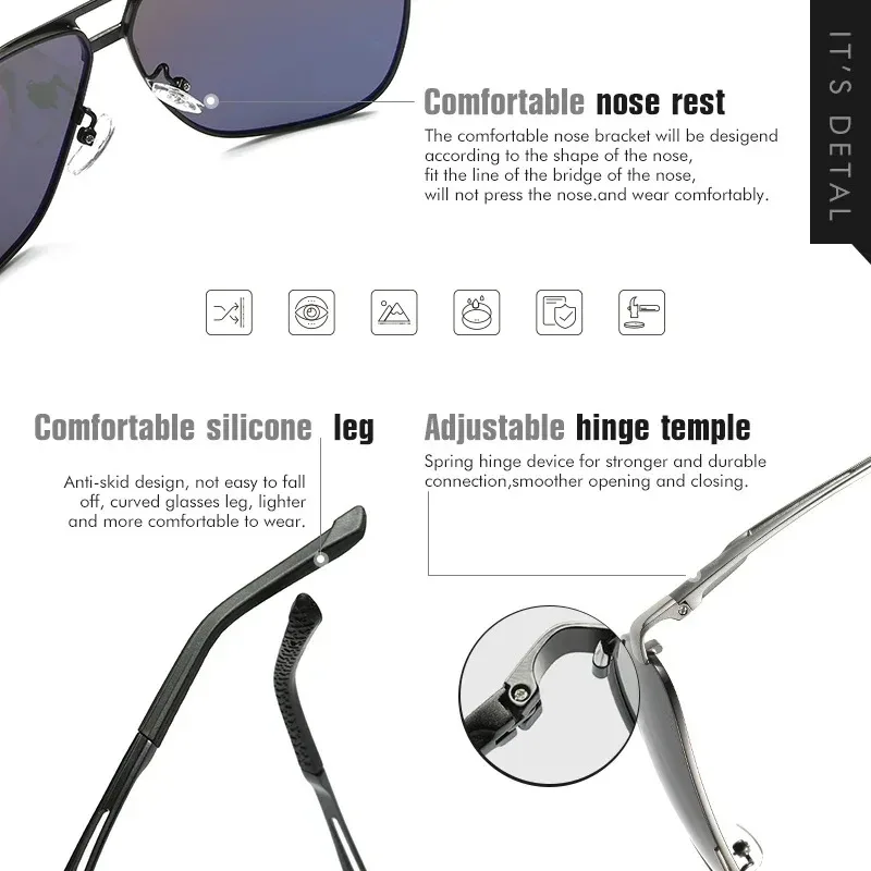 อลูมิเนียมแมกนีเซียมสแควร์Pola - Ski Goggles Polarized Photochromic บทวิจารณ์และราคา