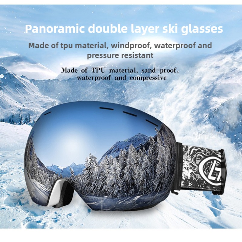 CE EN174 แว่นตาสกีป้องกันฝ้าสอ - Snowboard Goggles Otg Over Glasses บทวิจารณ์และราคา