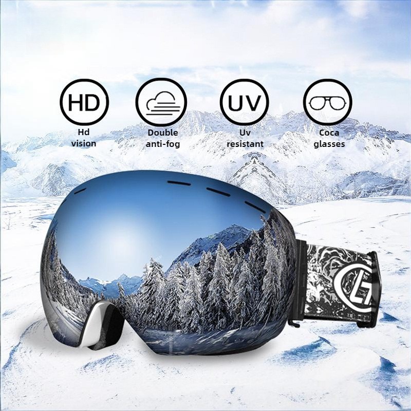 CE EN174 แว่นตาสกีป้องกันฝ้าสอ - Snowboard Goggles Otg Over Glasses บทวิจารณ์และราคา